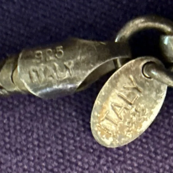 Vintage Unique Sterling Silver 7 3/4” Slider Charm Bracelet Distinct Design - Picture 5 of 5